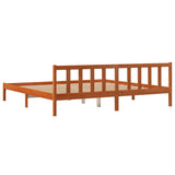 Bed Frame without Mattress Wax Brown 180x200 cm Super King Solid Wood Pine 844812