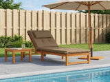 Sunlounger Cushion GEMERT 100% Polyester Taupe 190 x 60 x 9 cm 947540