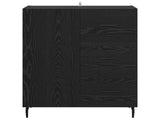 Sideboard Black Oak 69.5 x 34 x 90 cm Engineered Wood and Iron 881533