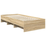 Bed Frame Sonoma Oak 120 x 123 cm Engineered Wood 3408881