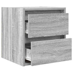 ZNTS Wall-mounted Bedside Cabinet Grey Sonoma 38x34x40 cm 861257