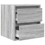 ZNTS Wall-mounted Bedside Cabinet Grey Sonoma 38x34x40 cm 861257
