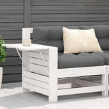Garden Sofa White Solid pine wood Compact Modular Garden Sofa 844879