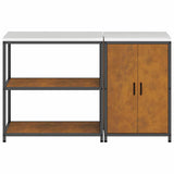 Kitchen Storage Set HATTEM 2 pcs Rusty Steel 3392665