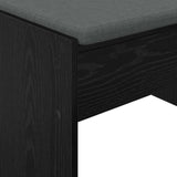 Hall Bench with Cushion Black Oak 63 x 38 x 40 cm 891545