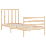 Bed Frame without Mattress Small Single Solid Wood Pine 3193751