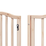 Dog Gate with Door Foldable 15 Panels 750 cm Poplar Wood 3155587