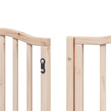 Dog Gate with Door Foldable 15 Panels 750 cm Poplar Wood 3155587
