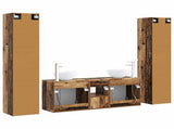 Bathroom Furniture Set 5 pcs Old Wood 33 x 34.5 x 160 cm 3406031