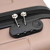 Suitcase with Lock 3 pcs Rose Gold 50 x 31 x 78 cm ABS Plastic 42006241