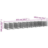 Outdoor Dog Kennel Steel 16.89 m 3124586