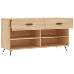 ZNTS Shoe Bench Sonoma Oak 102x35x55 cm Engineered Wood 829711