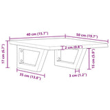 Basin Shelf Wall Mounted Steel and Solid Wood Oak 3302574