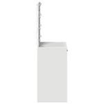 ZNTS Dressing Table with LED Lights White 50x41x135 cm 865037