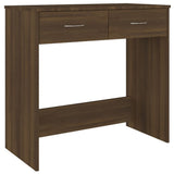 Desk Brown Oak 80x40x75 cm Engineered Wood 815476