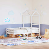 Kids' Bed Roof White 98x70x176.5 cm Solid Wood Pine 846992