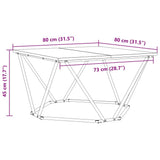 Coffee Table Sonoma Oak 80 x 80 x 45 cm 868274