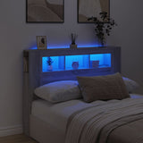 LED Headboard Grey Sonoma 140x18.5x103.5 cm Engineered Wood 837349