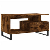 ZNTS Coffee Table Smoked Oak 90x49x45 cm Engineered Wood 831033