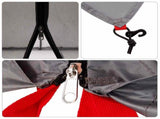 Camping Tent Set 2 pcs Grey and Orange Taffeta and Fabric 3337178