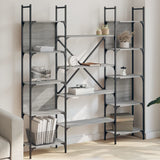 Bookshelf Grey Sonoma 155.5x24x166.5 cm Engineered Wood 838861
