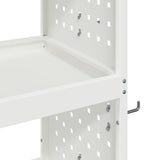 Tool Trolley with Shelf White 75 x 35 x 73 cm Cold-rolled Steel 874540