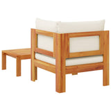 2 Piece Garden Sofa Set with Cushions Solid Wood Acacia 367626