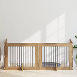 Dog Gate with Stands 4 pcs Artisan Oak 100 x 80 cm 892066