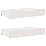 Daybed with Drawers without Mattress White 80x200 cm Solid Wood 3302105