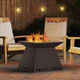 Fire Pit Black 60 x 60 x 50 cm Steel 858924