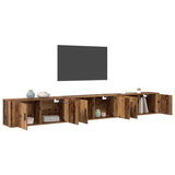 Wall-mounted TV Cabinet Set Old Wood Engineered Wood 3415568