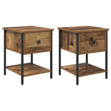 Bed Cabinet 2 pcs Old Wood 40 x 39 x 40cm Engineered Wood 880498