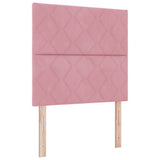 Headboard Height Adjustable with Headboard Pink 100 cm Velvet 3337911