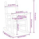Rocking Chairs for Children 2 pcs Brown Solid Wood Poplar 3281599