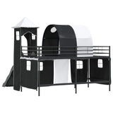 Kids'Loft Bed Frame Black 107 x 200 cm Metal 42020877
