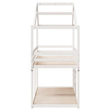 Bunk Bed without Mattress White 75x190 cm Small Single Solid Wood Pine 3282050