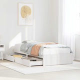 Bed Frame without Mattress White 75x190 cm Solid Wood Pine 3301647