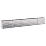 Raised Garden Bed Silver 400 x 40 x 55 cm galvanized 8006280