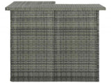 Corner Bar Table Grey 100x50x105 cm Poly Rattan 313482