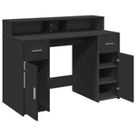 Desk with LED Lights Black 120x55x91 cm Engineered Wood 3309412