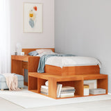 Bed Frame without Mattress Wax Brown 75x190 cm Small Single Solid Wood Pine 3309754