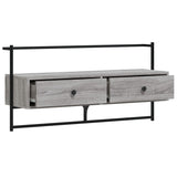 TV Cabinet Wall-mounted Grey Sonoma 100.5x30x51 cm Engineered Wood 833461