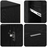 Corner Desk with Drawer Black Oak 102 x 88 x 75 cm 3337274