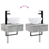 Bathroom Furniture Set 3 pcs Concrete Grey Engineered Wood 3405590