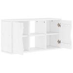 ZNTS TV Cabinet ODDA White 79x24x40 cm Solid Wood Pine 4103604