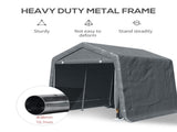 9 X 7.5ft Temporary Outdoor Equipment Shed - Dark Grey T3398P377626