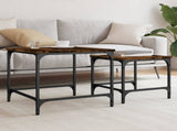 Nesting Coffee Tables 2 pcs Smoked Oak Engineered Wood 838920
