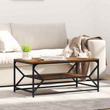 Coffee Table Old Wood 90 x 50 x 40 cm Engineered Wood and Steel 868235