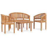 Garden Lounge Set Teak Fine sanded teak hardwood Standard Durable 3059961