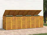 Quadruple Garbage Bin Shed 280x89x117 cm Solid Wood Acacia 3155241
